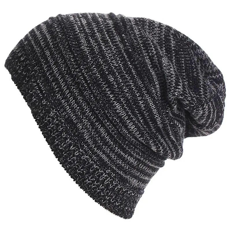 Gorro de punto a rayas para hombre y mujer, gorro cálido para la cabeza, para la nieve, Unisex, gran oferta, novedad