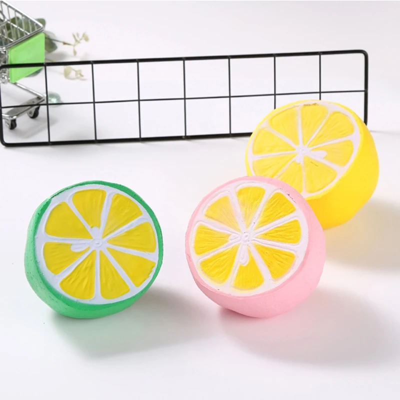 Squishy Jumbo Lemon Slow Rising Simulation Fruit Squeeze Toys Soft Bread Cake Scented Stress Relief Funny for Kid Gift 11*10CM