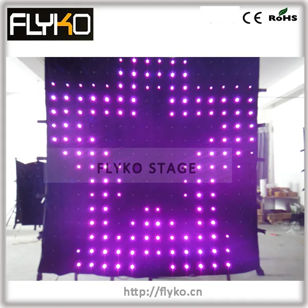 

Free shipping low price video screen p18 3x3m video display led curtain