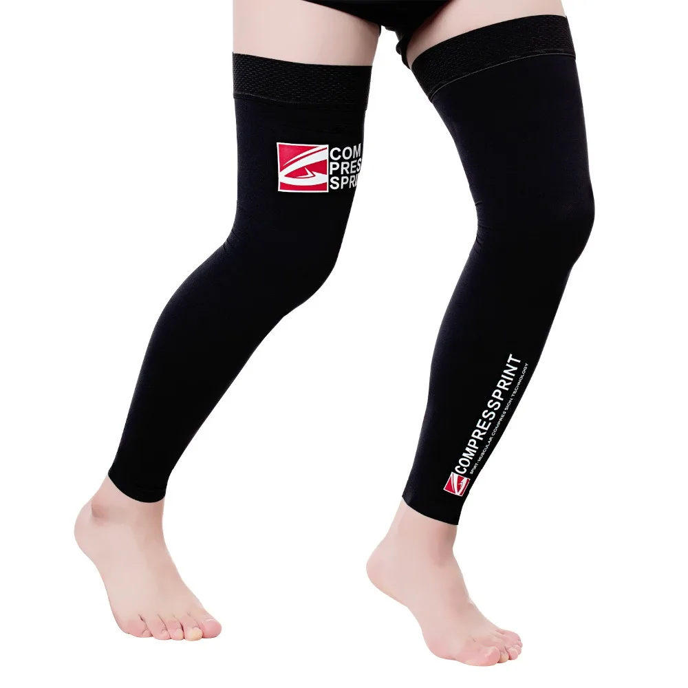 Compressprint Cycling Leg Warmers Sport Protective Calf Compression Sleeves Professional Running Safety Leg Warmers