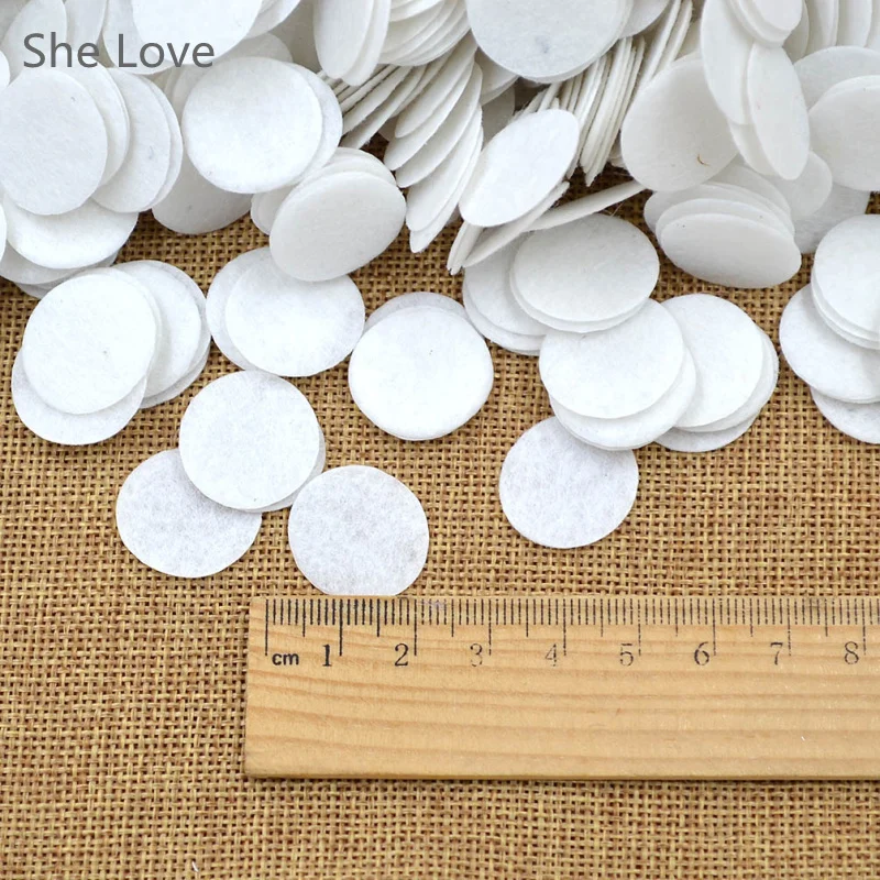 Chzimade 1000PCS White 20mm Felt Circle Die Cut Appliques DIY Cardmaking Craft Round New