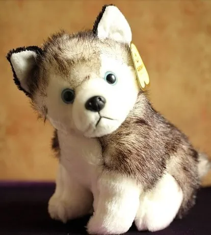 

stuffed simulation animal 15cm husky dog plush toy simulation dog doll d8055