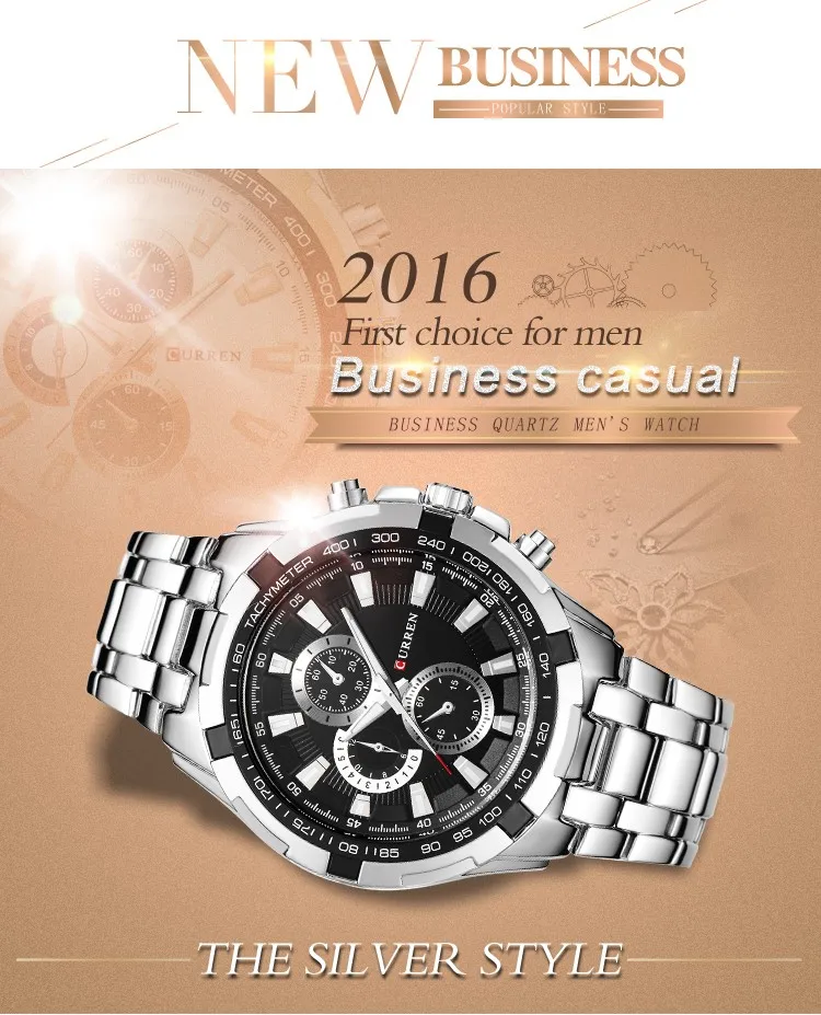 2022CURREN Top Marke Quarzuhr Männer Wasserdichte Sport Military Armbanduhr Männer Business Edelstahl Männliche Uhr Reloj Hombre – Detail 1