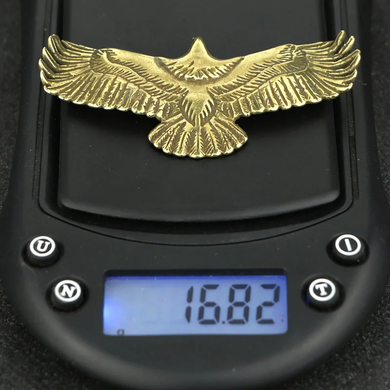 Copper Big Wings Eagle Keychain Pendants Retro Brass Animal Statue Key Chain Pendant Home Decoration Desk Ornament Festival Gift