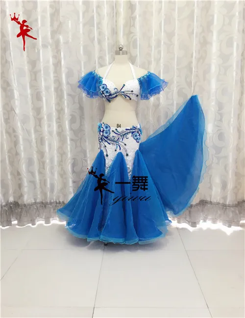 Bellydance oriental Belly Indian gypsy dance dancing costume costumes clothes bra belt chain scarf ring skirt dress set suit 305