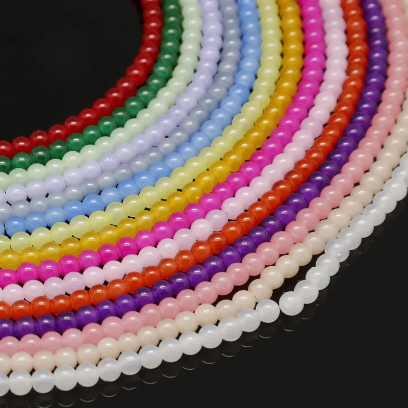 Glass Beads Fast Shipping 8mm 39cm/strand(approx 50pcs) Loose Spacer Beads for DIY round Beads Necklace Bracelet Jewelry Making