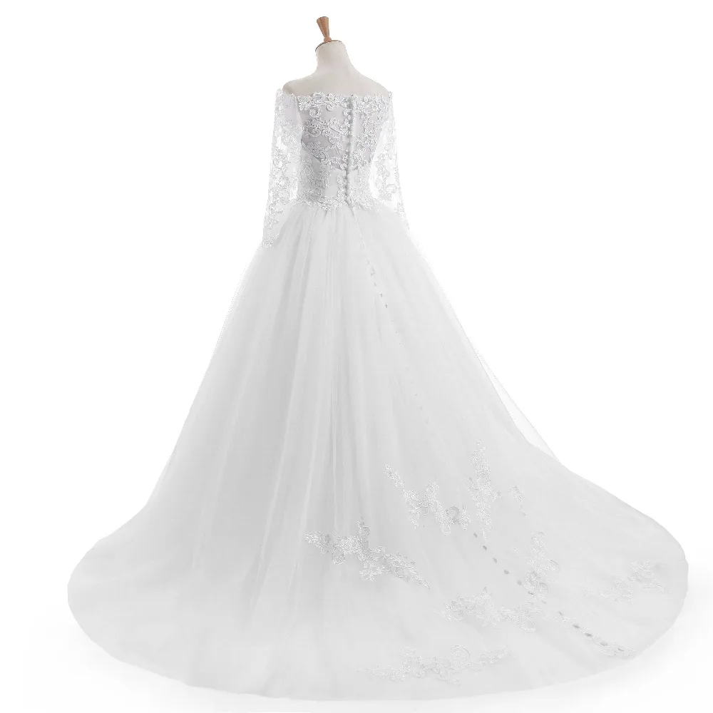 Vestido De Novia 2020 Günstige Spitze Brautkleider Langarm Herbst Winter Brautkleider Plus Größe Sexy Vintage Robe De mariage