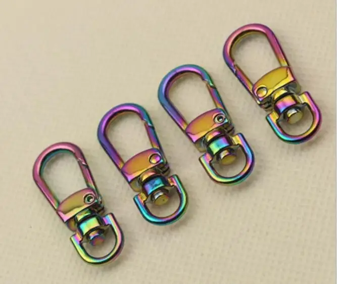 (10 pieces/lot) luggage hardware accessories shoulder strap chain link cool color opening spring hook buckle keychain