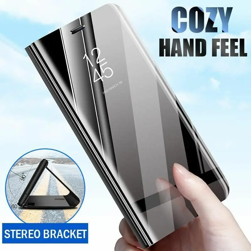 

Window Case For Samsung Galaxy S24 S23 S22 S21 A15 A05 A54 A34 A55 Cover Mirror PU Leather Flip Case For Samsung Note 20 Ultra