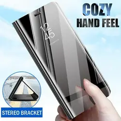 Window Case For Samsung Galaxy S26 S25 S24 S23 S22 S21 A17 A16 A37 Cover Mirror PU Leather Flip Case For Samsung Note 20 Ultra