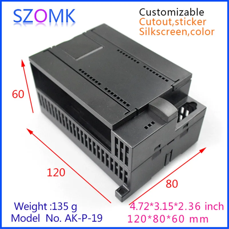 Enclosure electronics control box (4Pcs)120*80*60mm abs distribution box switch box top sales szomk plastic enclosure