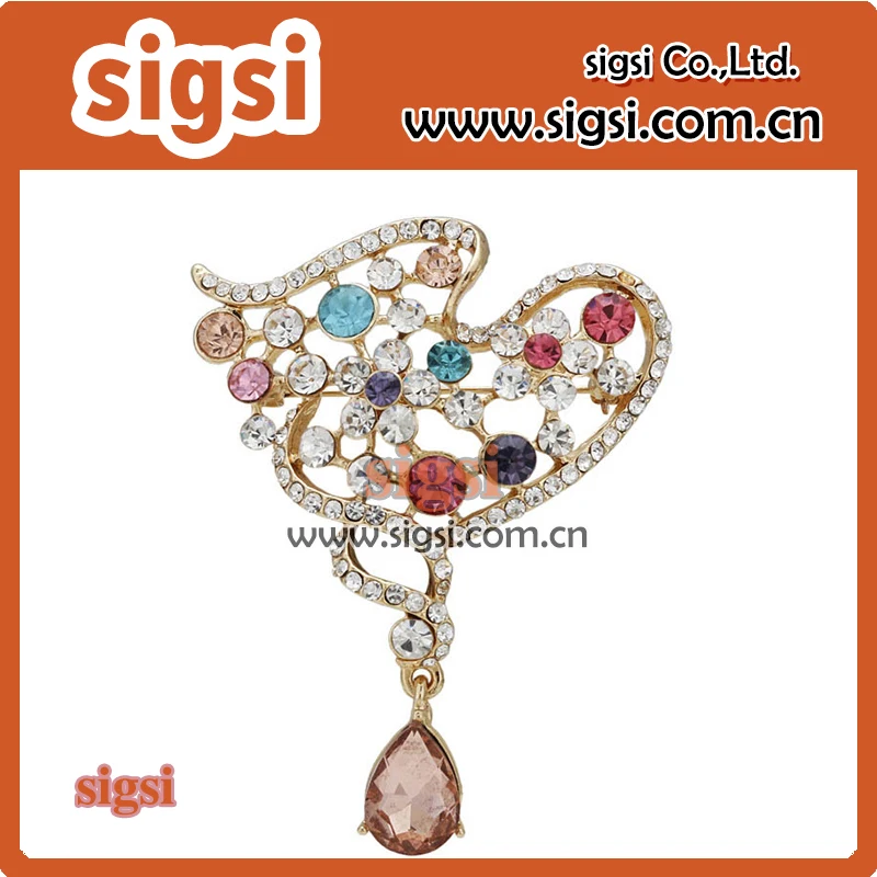 

Noble color jewelry rhinestone brooch and pins for gift