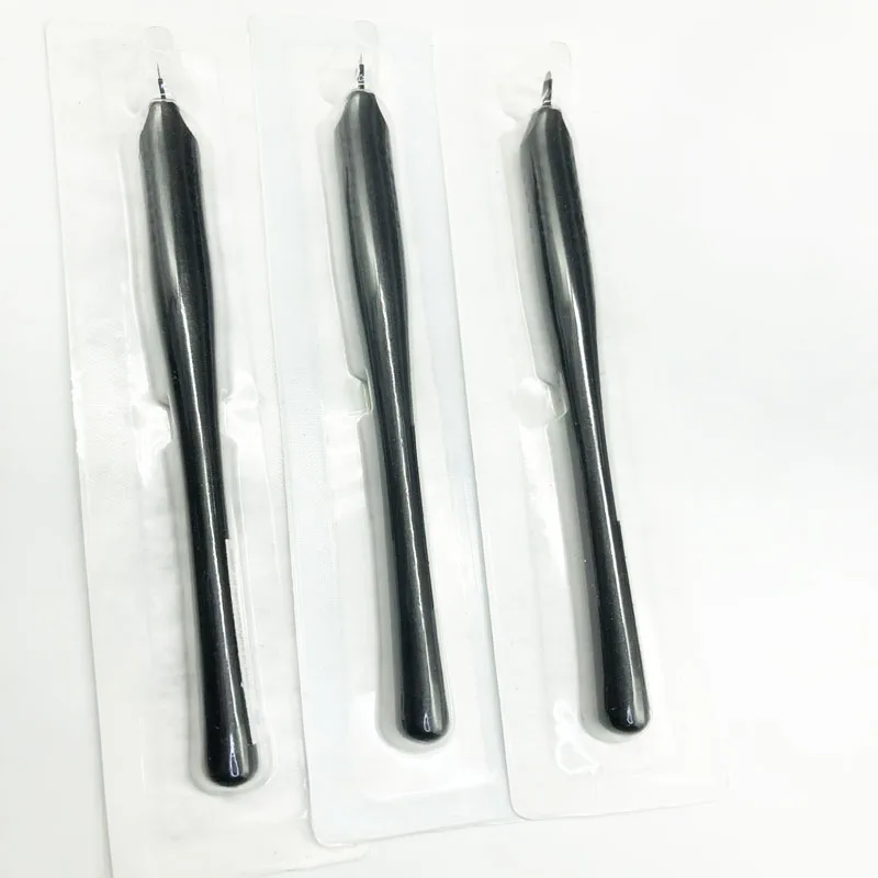 10pcs Manual Disposable Microblading Pens with Blade Needle 12/14/18U Pin Permanent Makeup Embroidery Handpiece