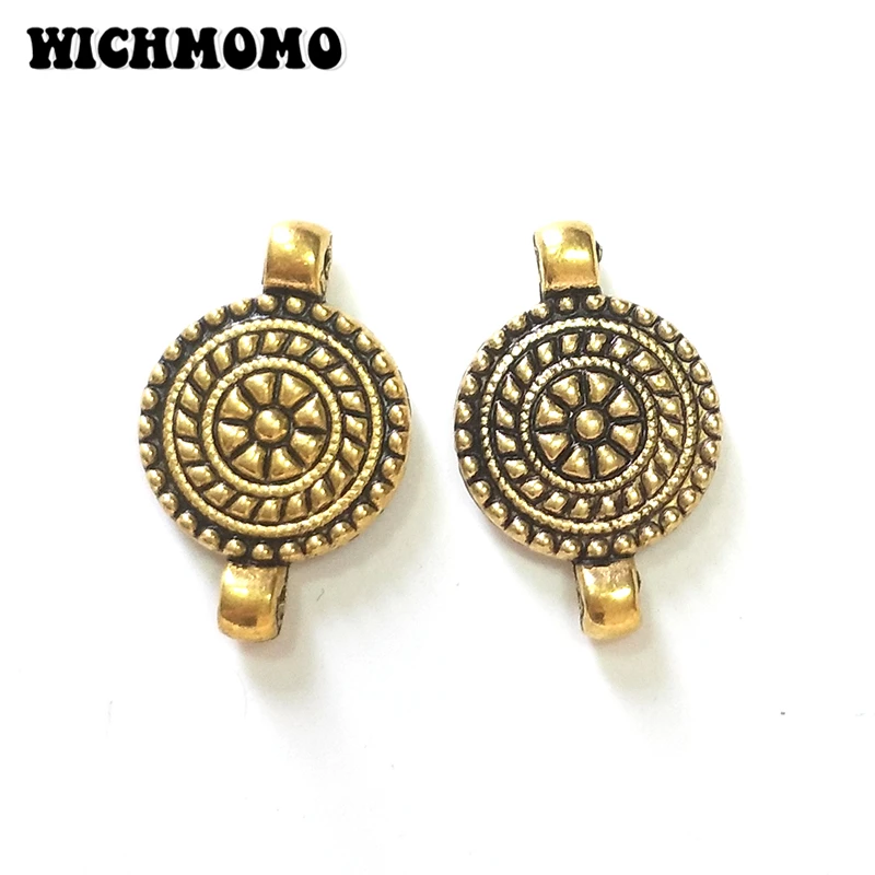 Fashion 10pcs 21*13MM Retro Gold Zinc Alloy Floret Flowers Connector Linker Charms Pendants for DIY Jewelry Bracelet Accessories