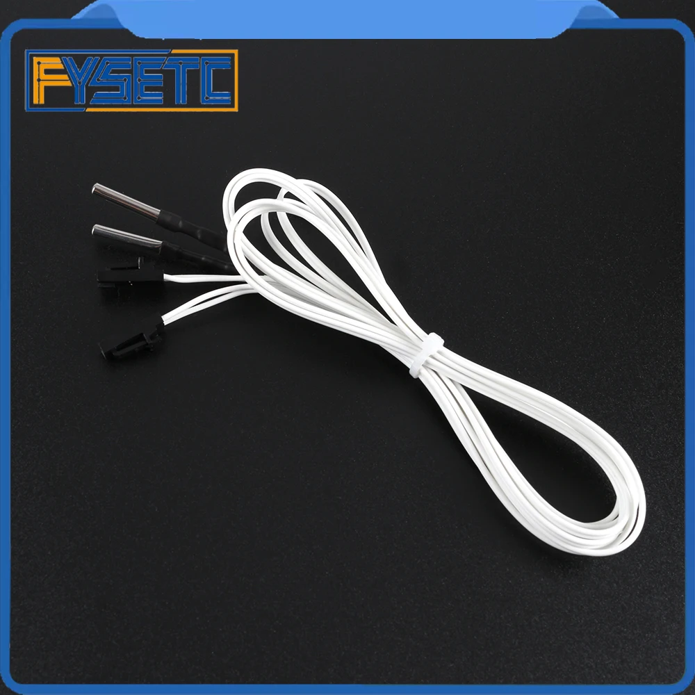 2 szt. Części drukarki 3D HT-NTC100K czujnik temperatury termistora L 1M dla 350 stopni dla Prusa i3 MK2S/MK3/MK3S Hotend wytłaczarki
