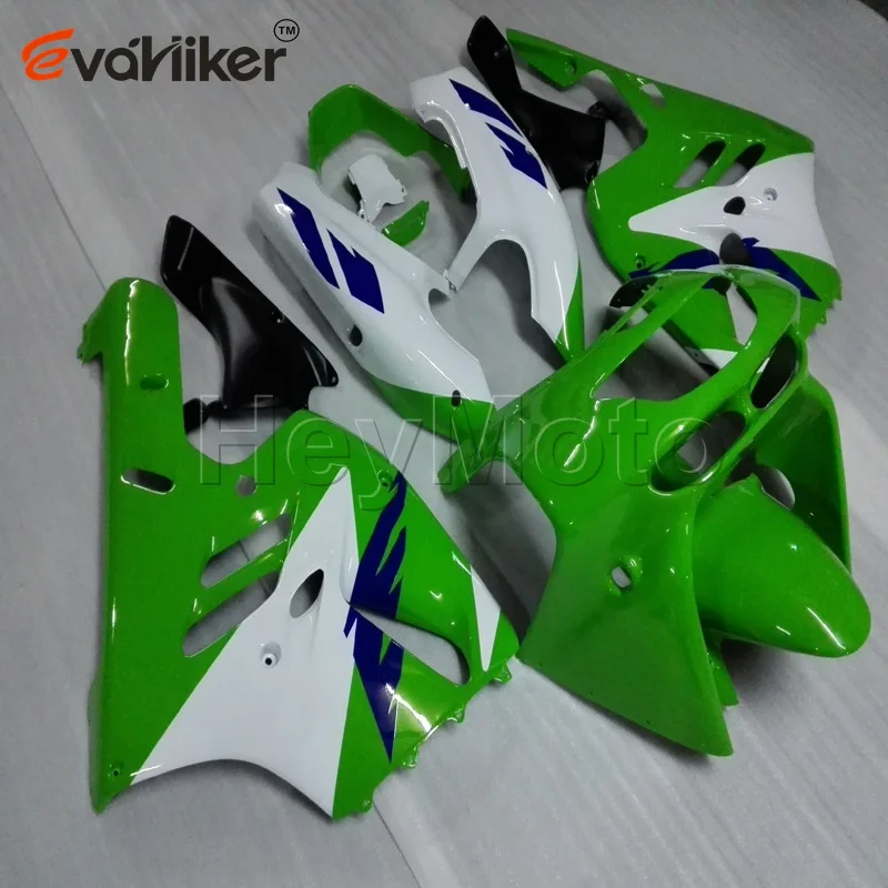 

ZX 9R 1994 1995 1996 1997 Fairings Custom Color Green White Full Body Kit Motorcycle Fairing Set 94 95 96 97