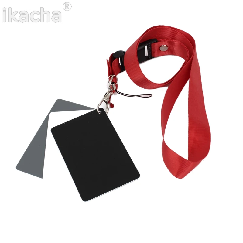 Лидер продаж, камера 3 в 1, карманная цифровая камера, 18% белый, черный, серый, балансировочные карты с шейным ремешком для цифровой фотографии