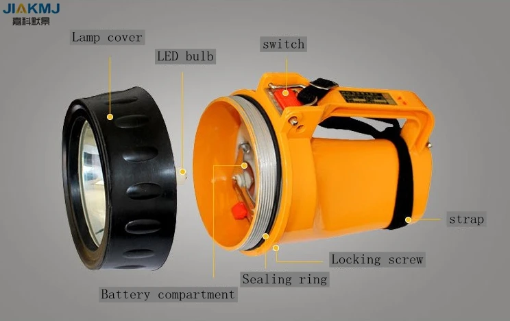 Mini światło awaryjne LED przenośna lampa przeciwwybuchowa strażak jacht morski Rescue światło odległość napromieniowania 10m