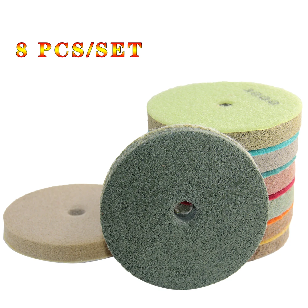 100mm Sponge Granite 4 Inch Sponge Diamond Polishing Pad For for Marble Artificial Stone