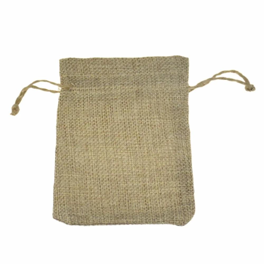 9x12cm/3.5 x4.7 inch Hemp Jute Drawstring Wedding Favor Bomboniera Christmas Gift Phone Storage Burlap Juta Bags