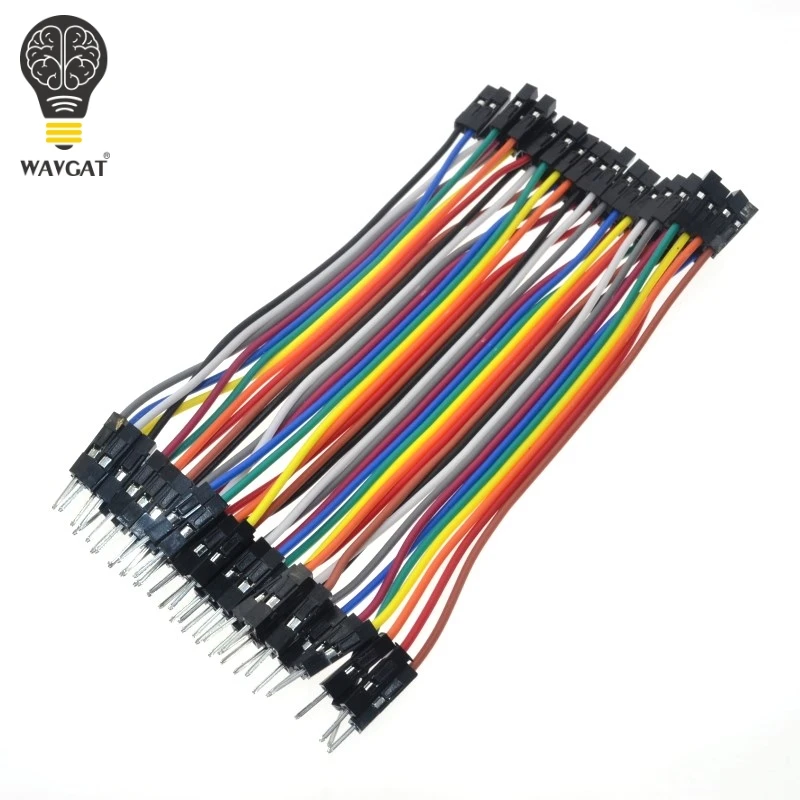 SUQ 40pcs 10cm 2.54mm 1pin 1p-1p male to female jumper wire Dupont cable for arduino.