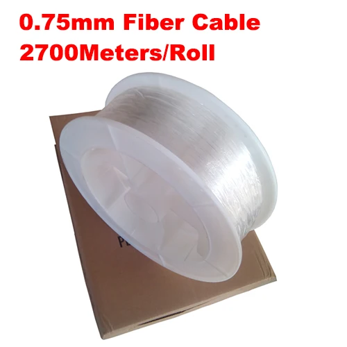 

0.75mm Diameter 2700M/roll PMMA Optic Fiber Cable Sky End Glow Light for Decoration Lighting