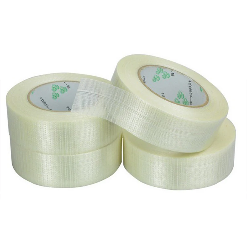 1PCS Grid Fiberglass Adhesive Tape Stripe Strength High-Viscose 50M Belt Width 10/15/20/25/30/35/40/50/60/80/90/100mm Toy Module