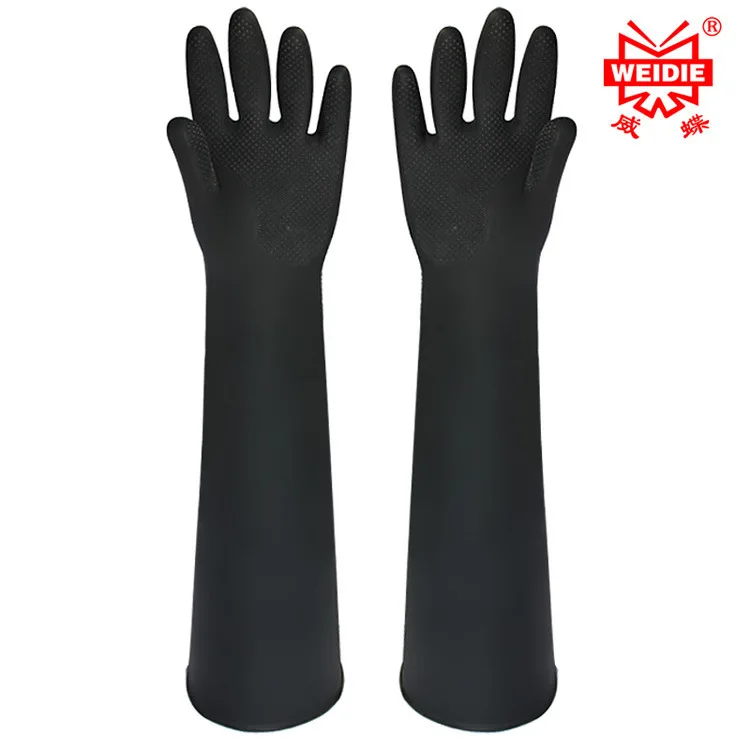 55CM latex protection gloves Acid and alkali Oil resistant safety gloves working Wearable Tear resistant waterproof work gloves