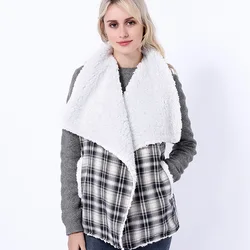 Chaqueta de lana de cordero de imitación para mujer, chaleco de Color puro, abrigo de piel peluda de moda, nuevo, Otoño e Invierno