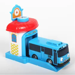 One piece Korean Cute Cartoon garage the little bus toys model mini tayo plastic baby araba oyuncak car for kids bus toy