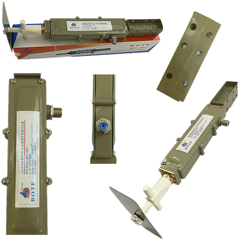 MMDS-panel de aluminio con cabezal de plástico, convertidor descendente de 2300 a 2500Mhz para señal DVB T con antena de red para recibir tierra