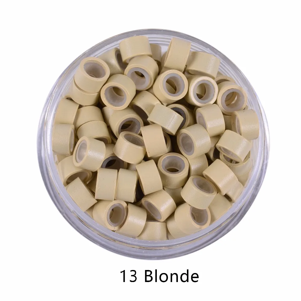 5000Pcs 5mm Silicone Lined Micro Rings Links Beads for I Tip Hair Extension Tools  9 Colors Optional