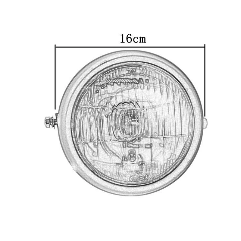 DC 12V Motorcycle Refit Headlight Vintage Round Motorcycle Head Light Scooter Motorbike Motor Front Headlights Lamp Universal