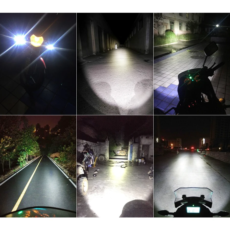 Faro LED para motocicleta, 18W, 2700Lm, superbrillante, blanco, antiniebla, DRL, luces de conducción para caza (1 pieza) SAARMAT