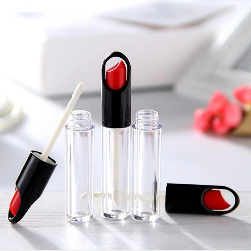 

20/40/60pcs Empty Lip Gloss Tubes Bottles Plastic Lip Balm Tube Lipstick Bottles Lipgloss tubes Makeup Cosmetic Container Packing Clear Bottle Flower Basket Lid