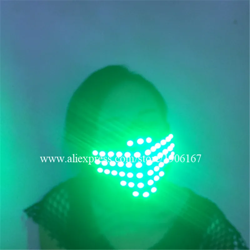 New Design LED Colorful Luminous Flashing Glowing Light Up Mask Hero Face Guard DJ Masks Party Halloween Birthday For Show