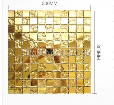 USA,Russia 11Pcs/Box Nordic Style Self-Adhesive Gold Crystal Glass Mosaic Tile For Kitchen Art Wall Sticker Decoration Materials