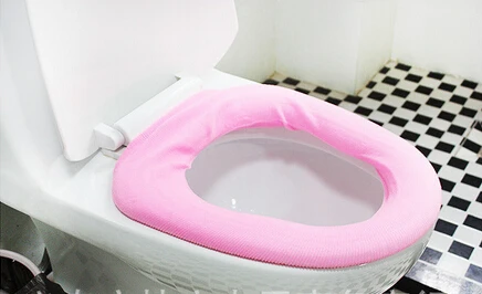 

Warmer Toilet Washable Cloth Seat Cover Pads Lycra Use In O-shaped Flush Toilet ZW103