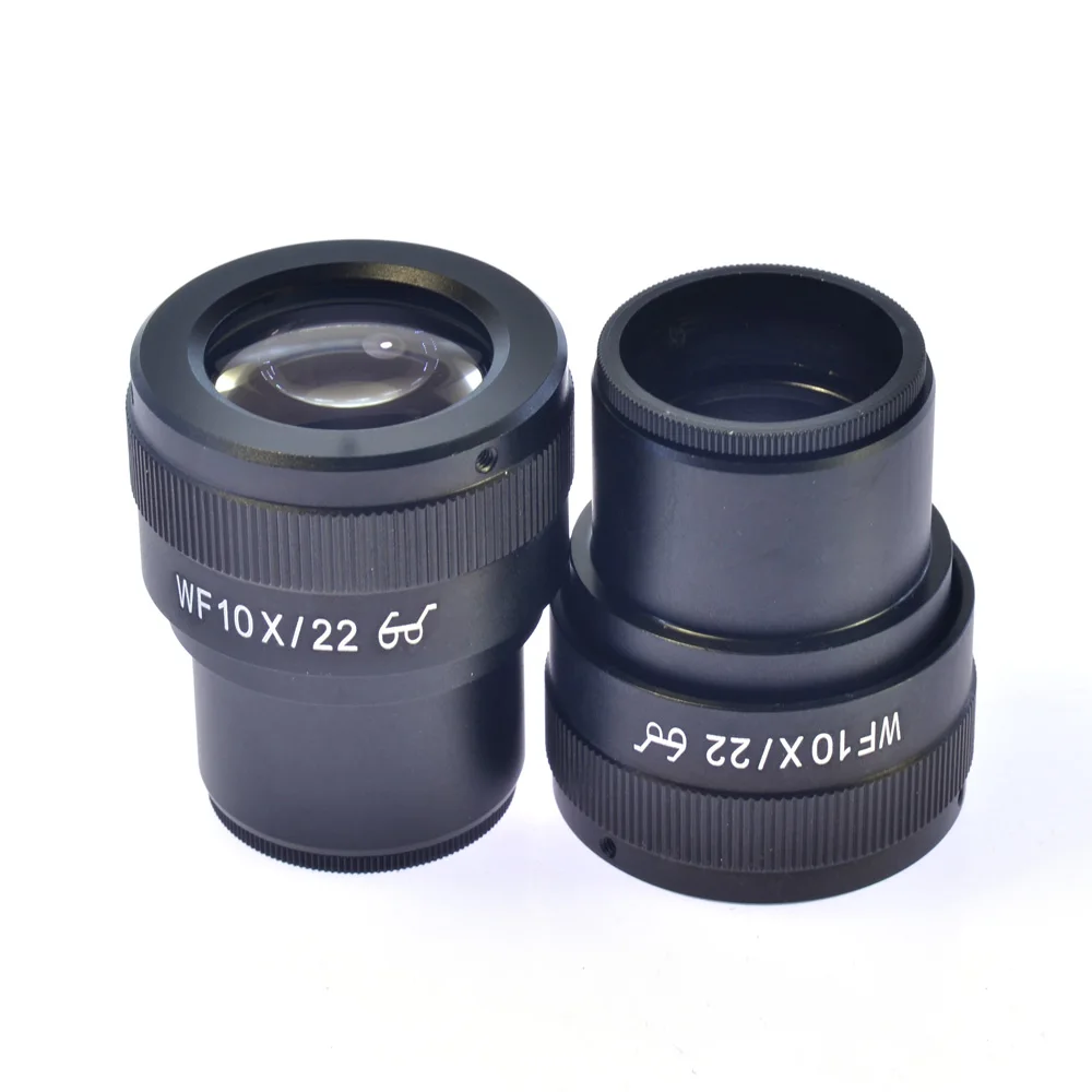 WF10X/22mm Eyepiece Lens High-Point Ocular Eyepiece Lens Stereo Microscope Mount 30mm