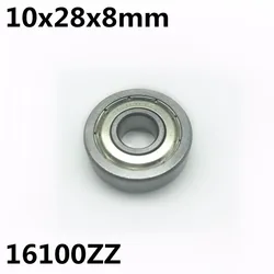1pcs 16100ZZ 10x28x8 mm High quality motor bicycle bearing 16100-2RS 16100RS 16100