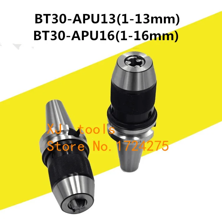 1Pcs BT30 APU16 Range:1-16mm Integrated keyless self tight Drill chuck for milling lathe BT30 APU13 Range:1-13mm