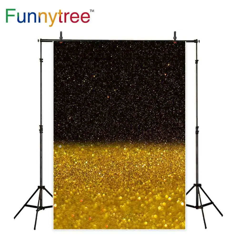 Funnytree backdrop for photographic studio glitter luxury Vibrating abstract blackboard golden dots texture photocall background