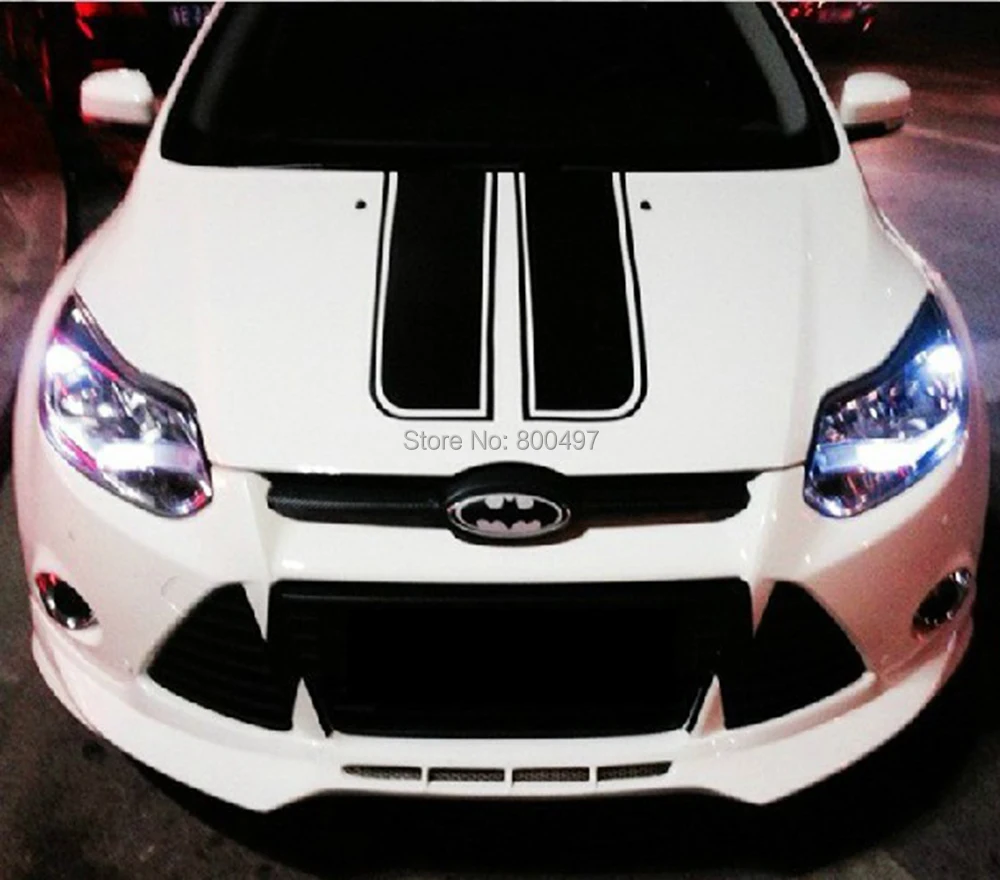 Creative Carbon Fiber Vinyl Stickers Grill Decorative Decals  Shark Teeth Stickers for Ford Focus MK3 2011 2012 2013 2014