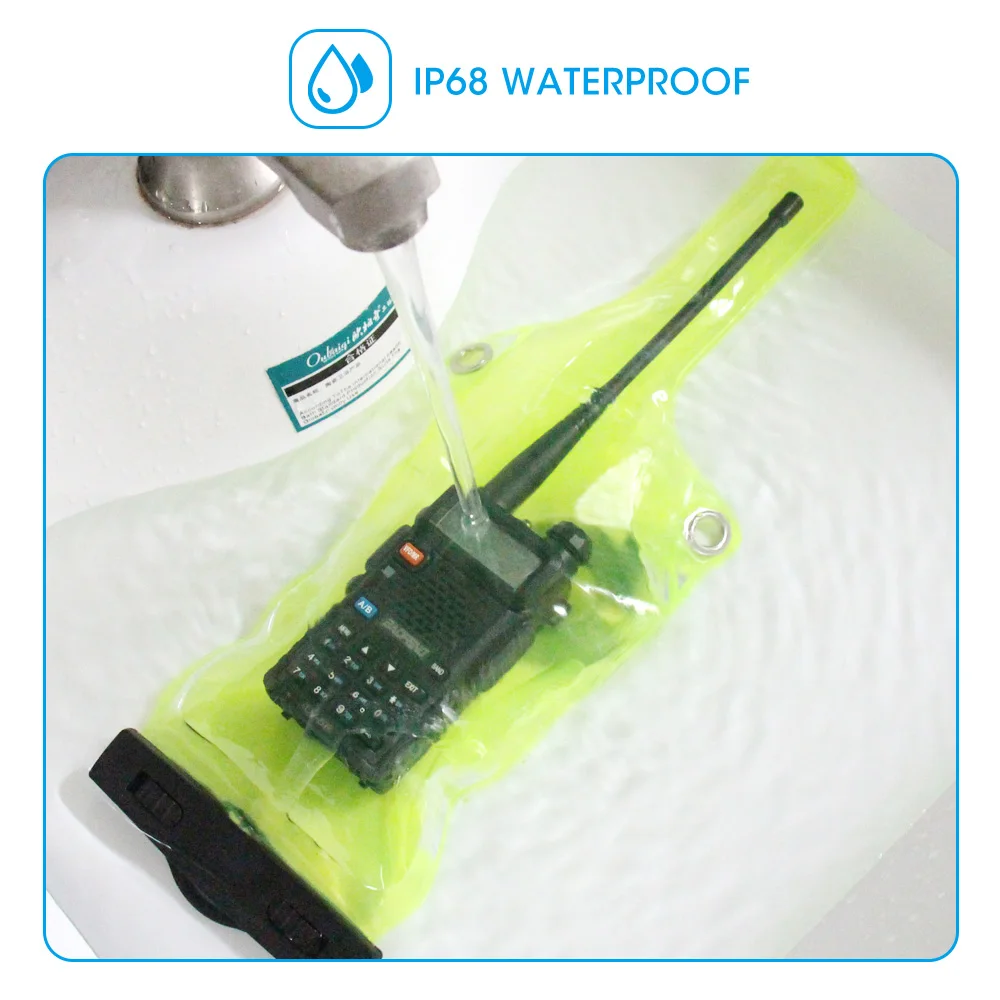Universal Walkie Talkie Waterproof Bag Case Cover For Motorola Baofeng UV-5R UV-B2 A58 888S Two Way Radio Plastic Bidirectional