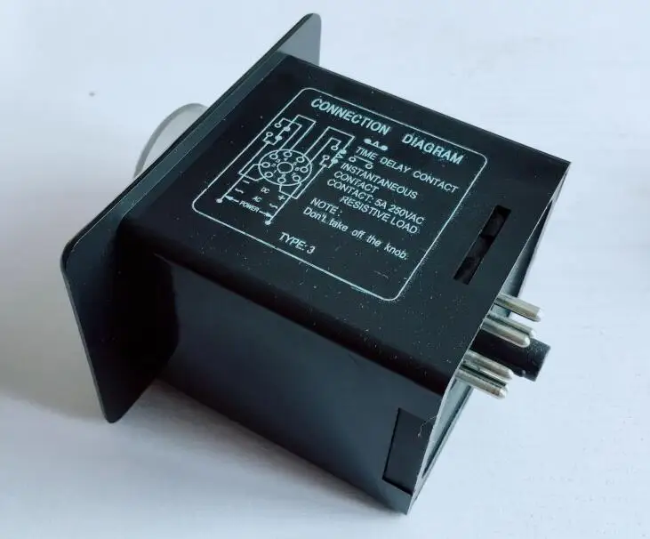 AH2-Y Time relay DC12V DC24V Power on delay timer time relay 8Pin with base 1S 10S 30S 60S 10M 30M 60M