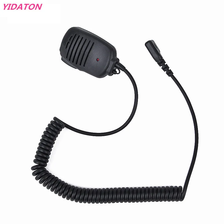 

New 2 PIN Handheld PTT Speaker Mic Microphone For IC V8 F21 F11 V82 V85 F26 Radios 10mm With 3.5mm Earphone Plug Walkie Talkie