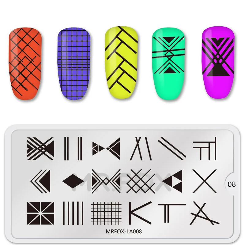 6.5*12.5CM acciaio inossidabile astratto acquerello linee di Graffiti immagine Nail Art stampante di immagini fai da te Manicure stencil Nail Stamping P