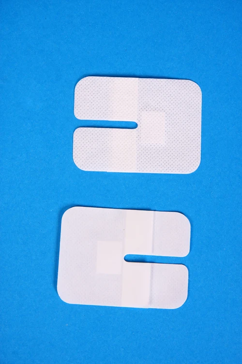 20pc 6cm*8cm IV Cannula Fixed Dressing non woven film U type self adhesive nonwoven wound dressing spunlace dressing