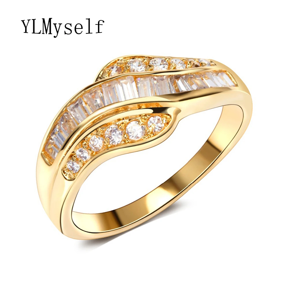 YLMyself Princess Cut CZ Ring High Quality Fashion Jewelry Elegant Bague For Women New Arrival Gift