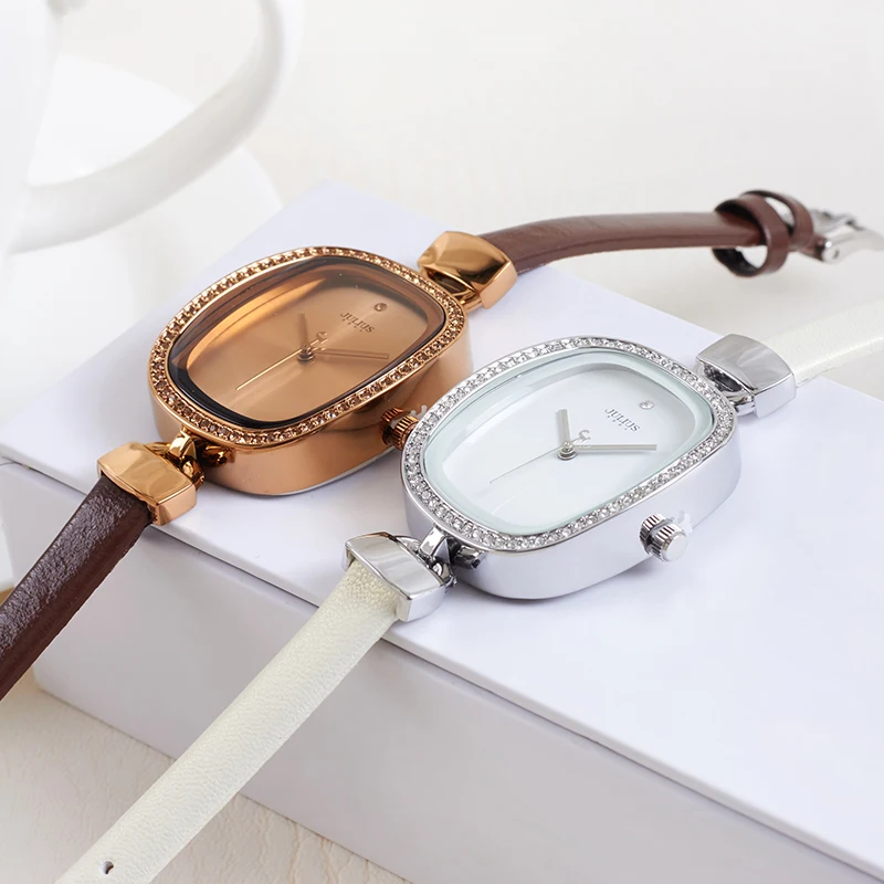 Top Julius Lady Woman Wrist Watch Elegant Simple Fashion Hours Dress Bracelet Leather School Student Girl Birthday Gift No Box